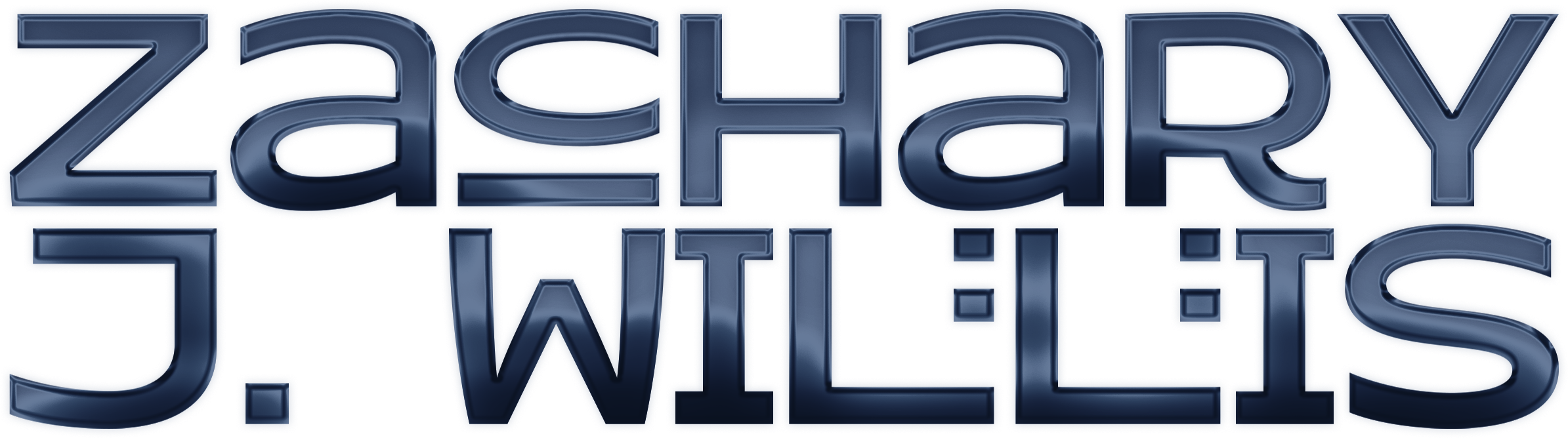 Text in a blue, three-dimensional font that reads 'Zachary J. Willits'.