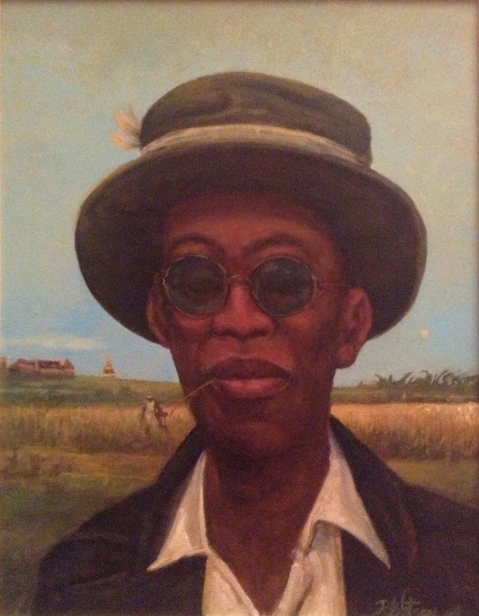Uncle Tink, oil on canvas, 16" x 14"