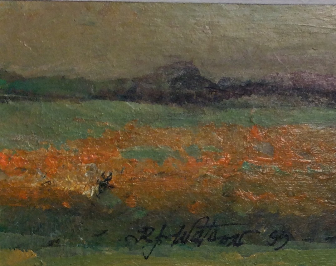 Field of orange, 2" x 3"