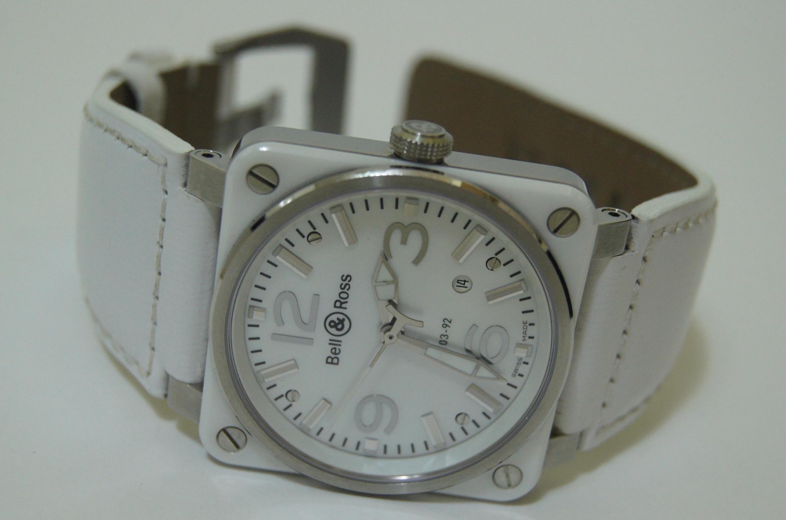 Bell and Ross - BR 03, white ceramic and stainless steel case