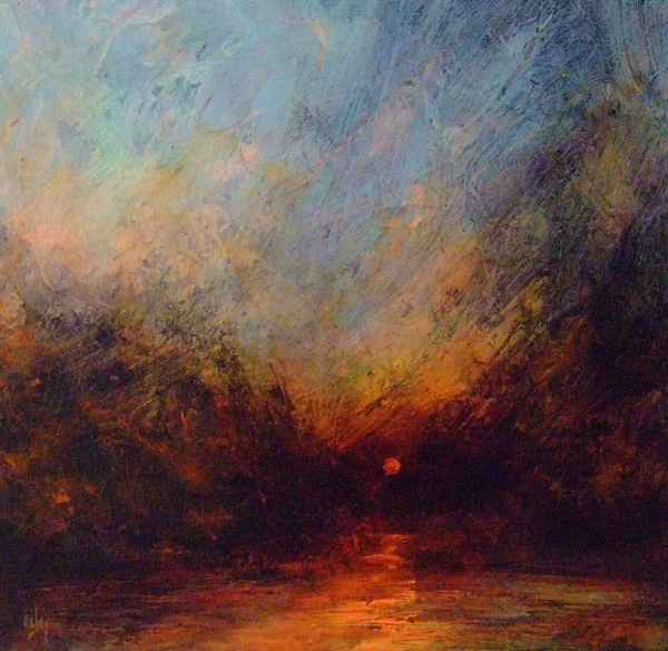RIVER, LOW SUN
