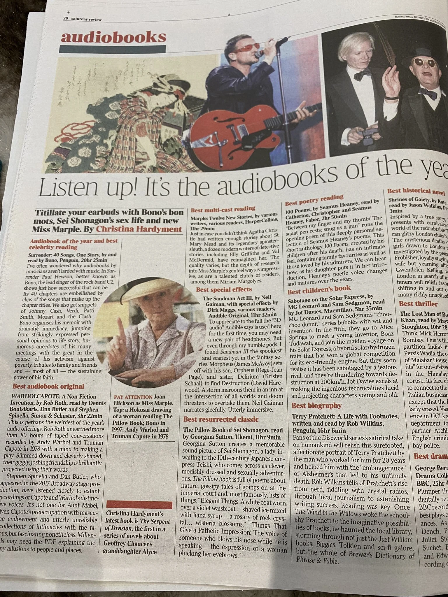 Sat Times Audiobook article.JPG