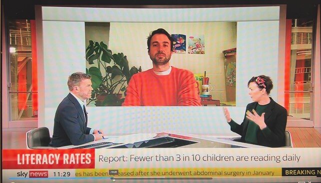 My World Book Week finished with a visit to the Sky News studio to talk about the rising number of children who don&rsquo;t own 1 book, the dropping levels of literacy, and the important work World Book Week does to get books into the hands of childr