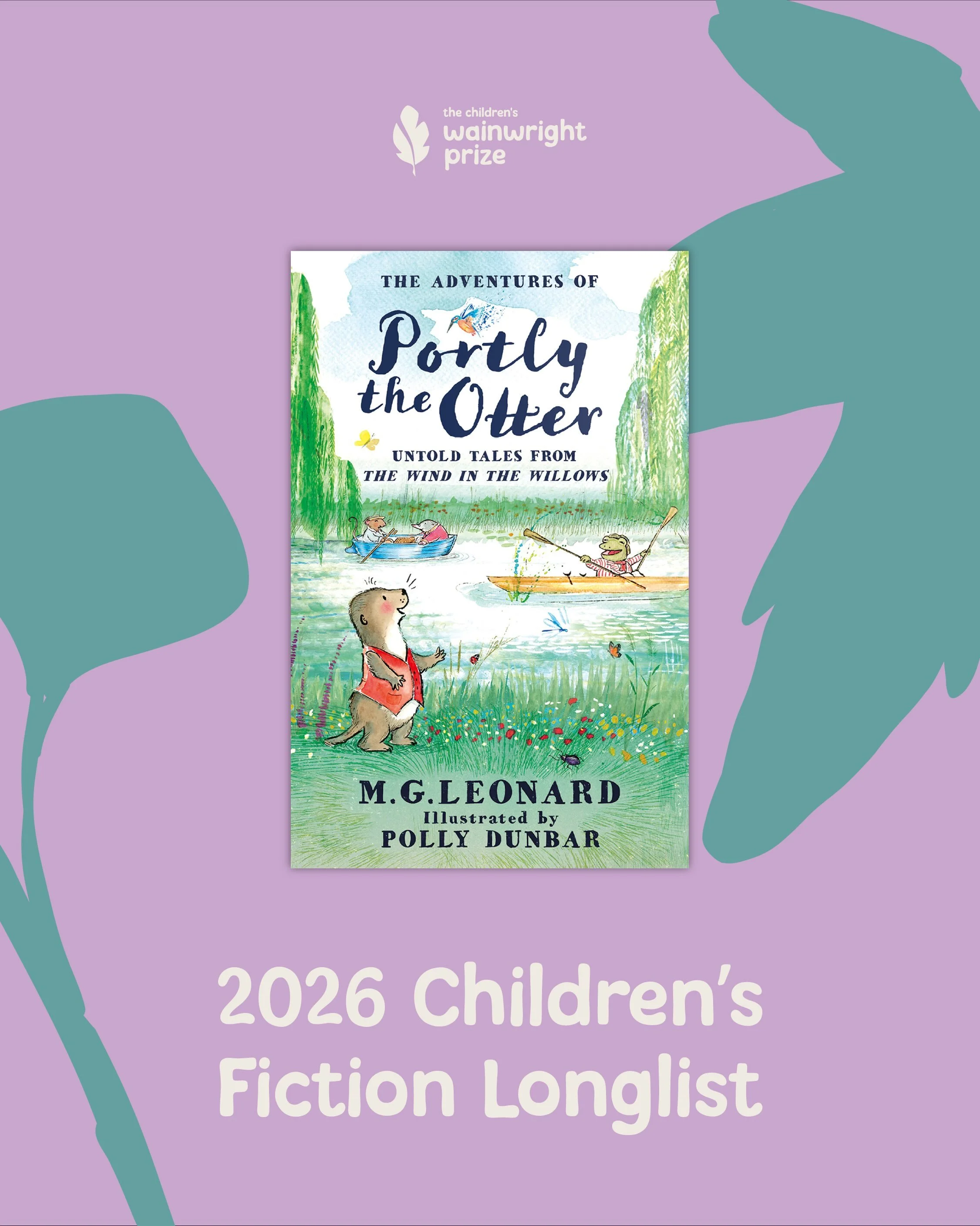 It is with utter joy and delight that I can tell you that THE ADVENTURES OF PORTLY THE OTTER has been longlisted for the @wainwrightprize for children&rsquo;s fiction. 🦦

I&rsquo;m so proud of this book that @pollydunbar and I have created along wit