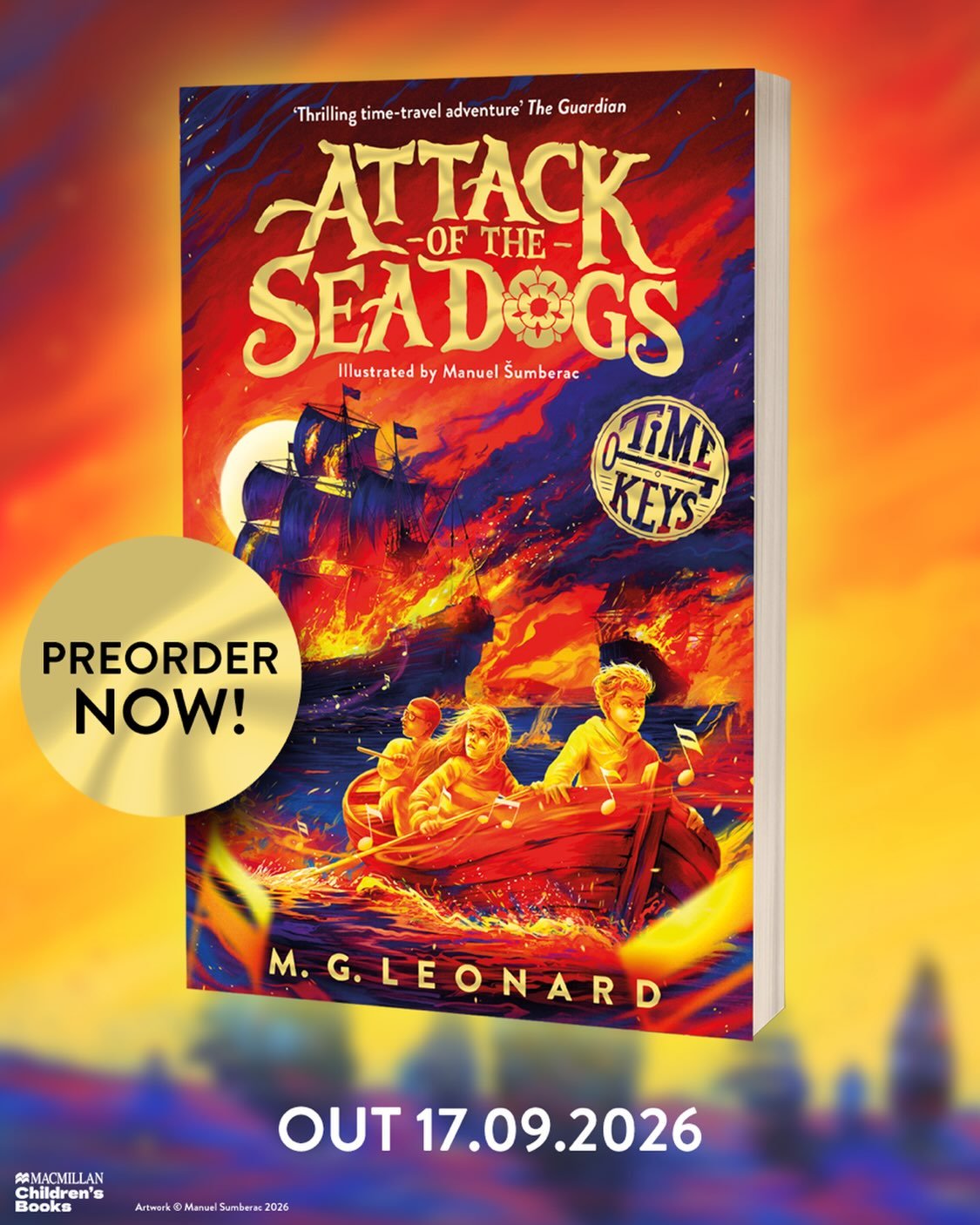It&rsquo;s only 4 weeks until ATTACK OF THE SEA DOGS sails into bookshops!

If you&rsquo;re up for an epic Tudor time travel adventure with Sir Francis Drake, sailing the high-seas to singe the King of Spain&rsquo;s beard, and meeting some famous fol