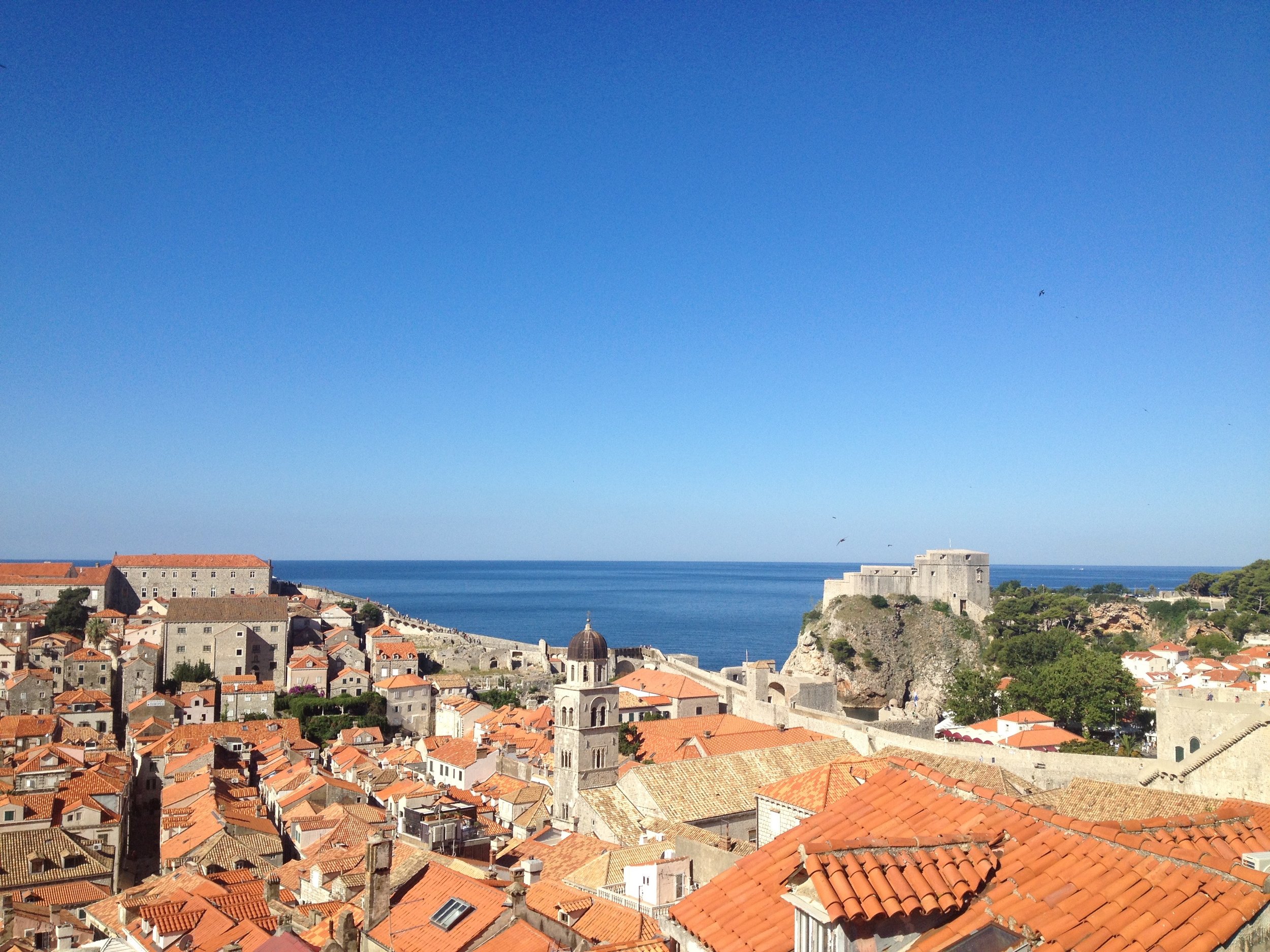 The view of Dubrovnik from the city wall 
