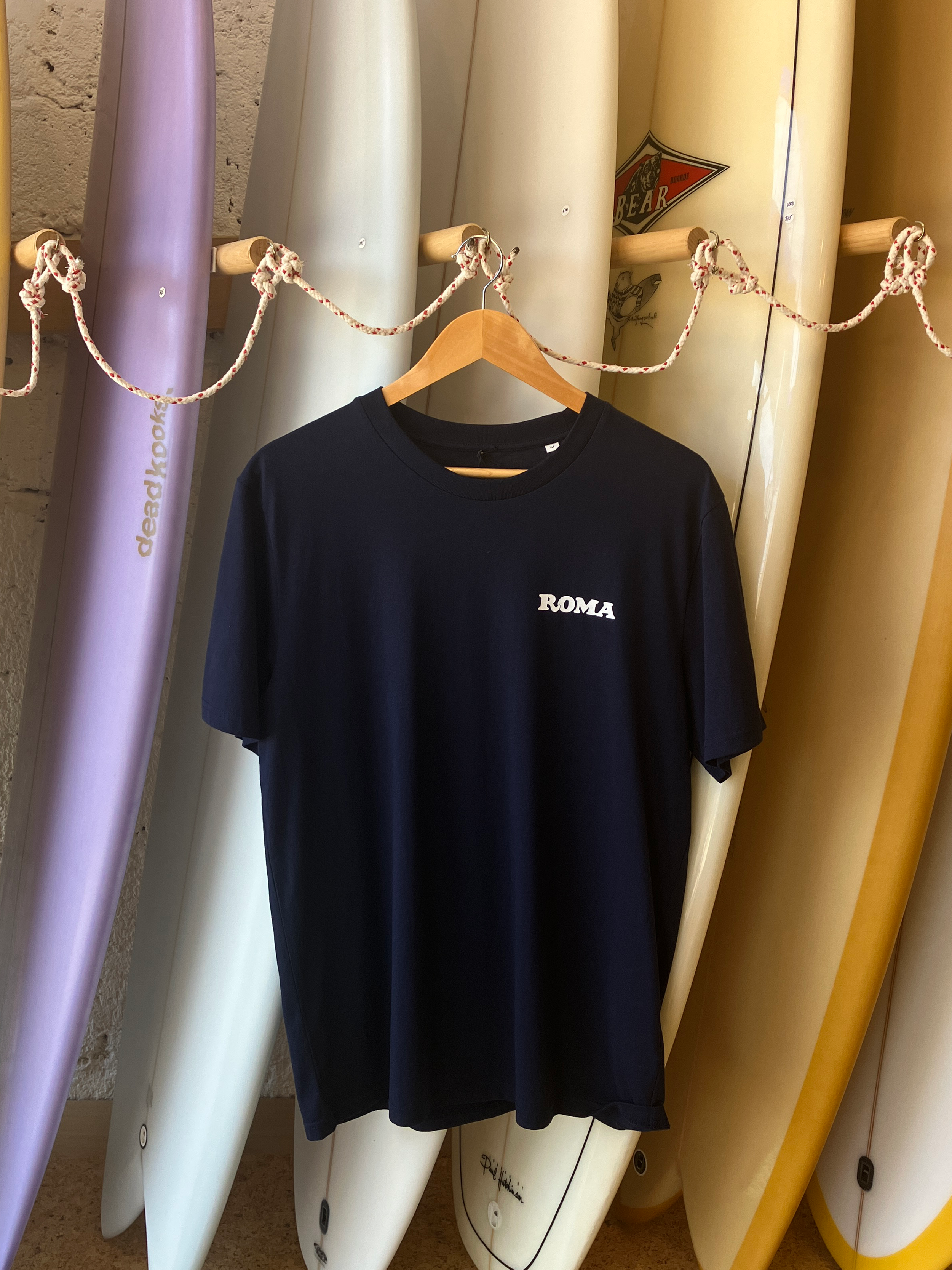 Roma Black Cat Tee - Navy