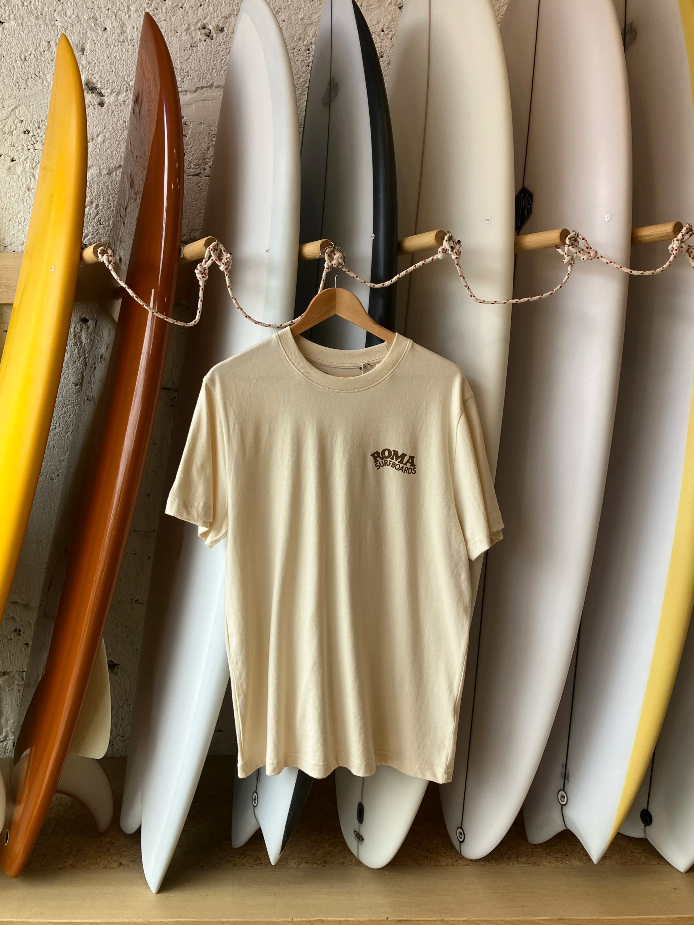 "Roma Surfboards" Tee - Raw