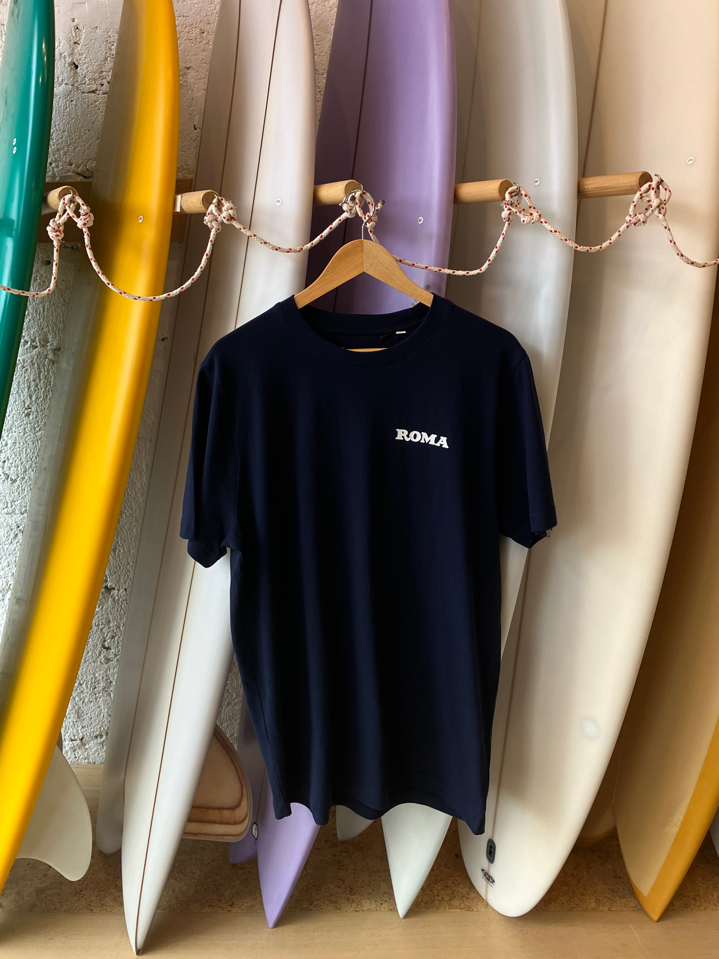 Roma Black Cat Tee - Navy