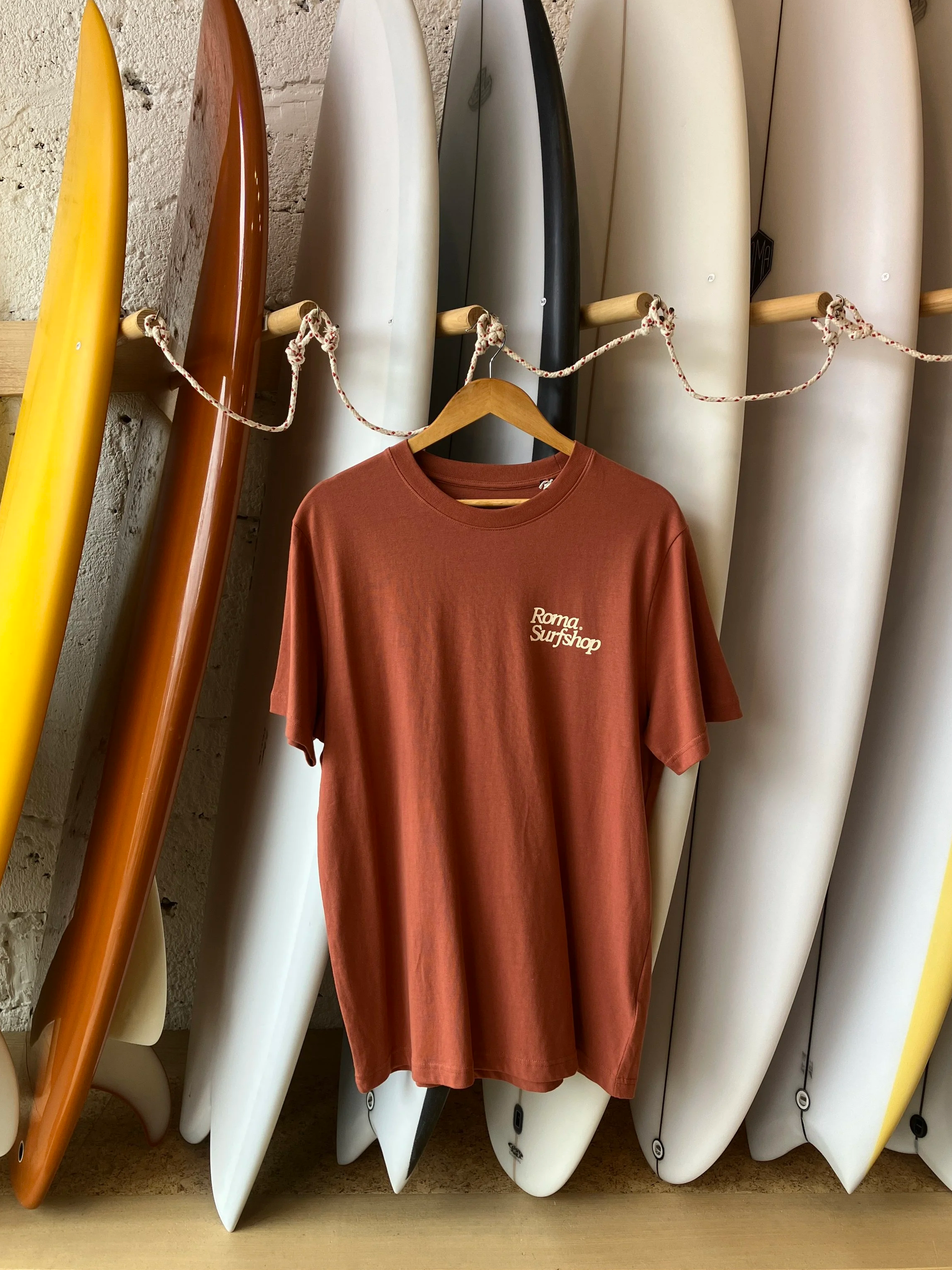 Roma Surfshop Short Sleeve Tee - Brick