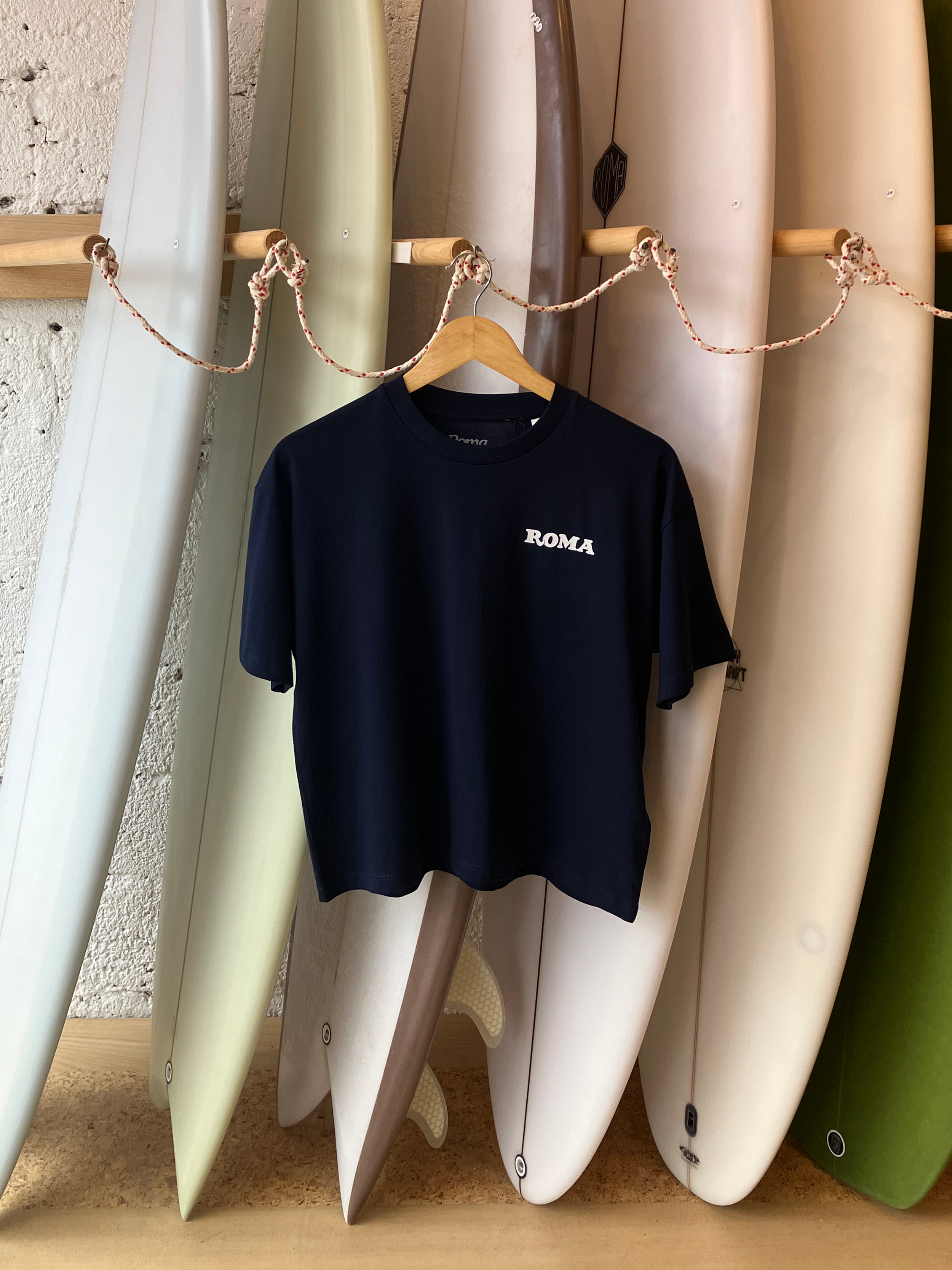 Womens Black Cat Tee - Navy