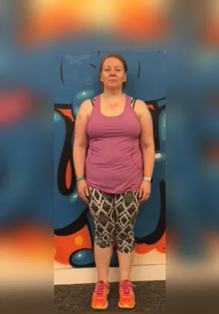 Kim's first photo starting out with StronglivingPT