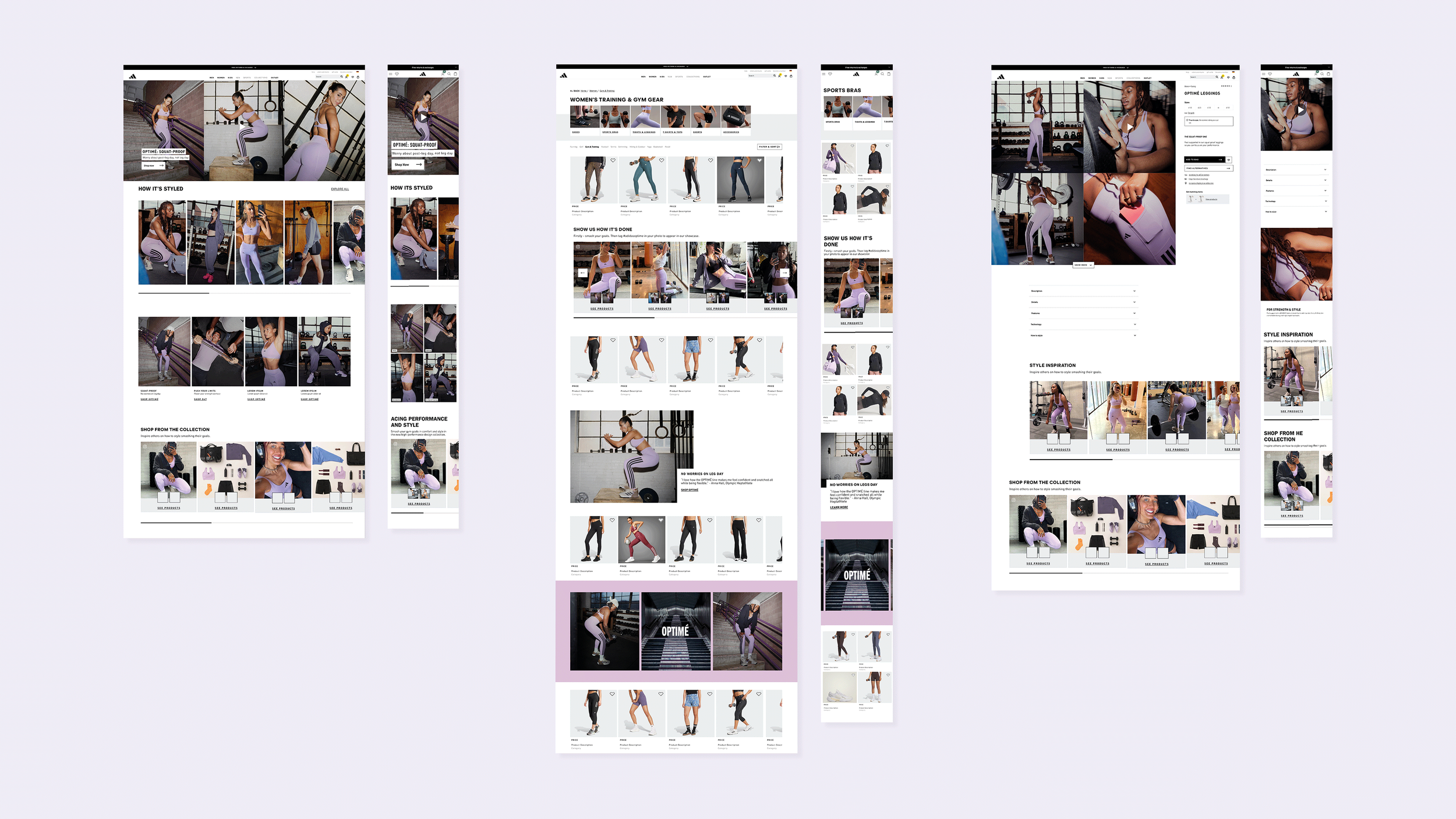 #adidas #wireframes #homepage #plp_page #pdp_page