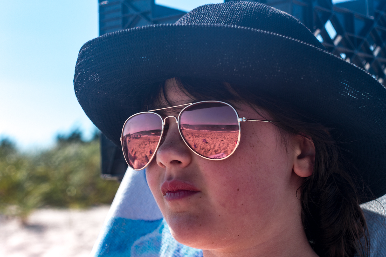 Shades and the beach