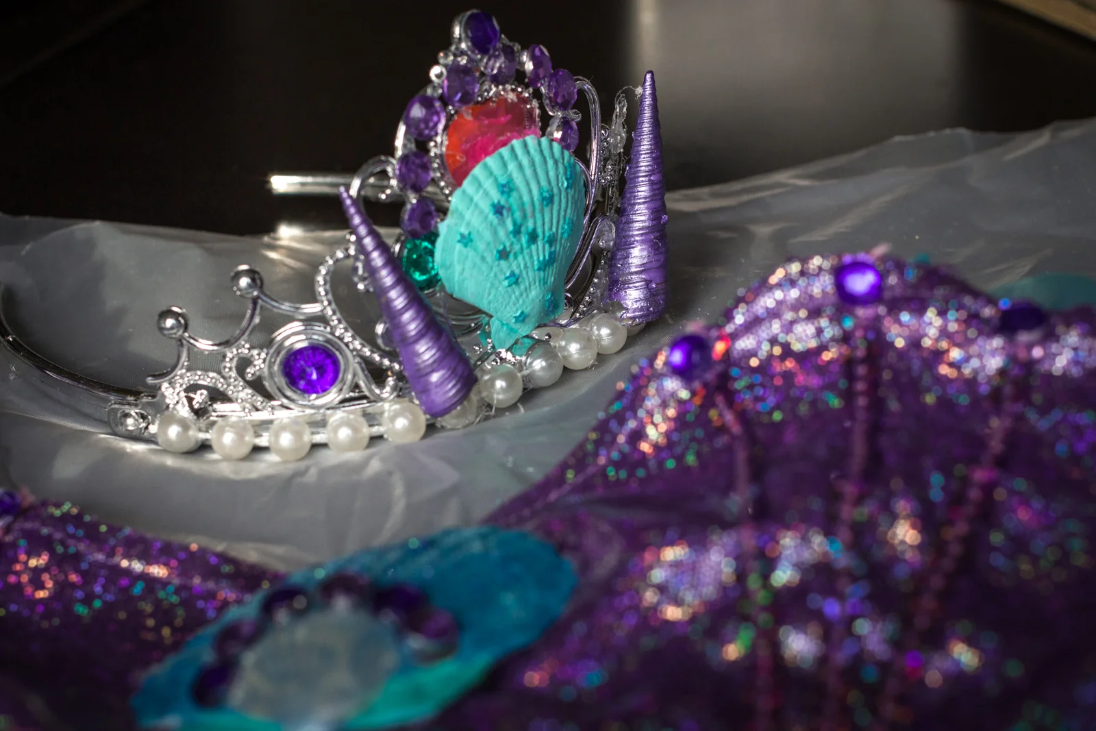 An embellished tiara, what more could a mermaid want?
