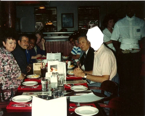 PhoCutSho, He Was My Boss, Charles was my boss. He’s the one cut out of the photo. I’m not sure why I kept it.
