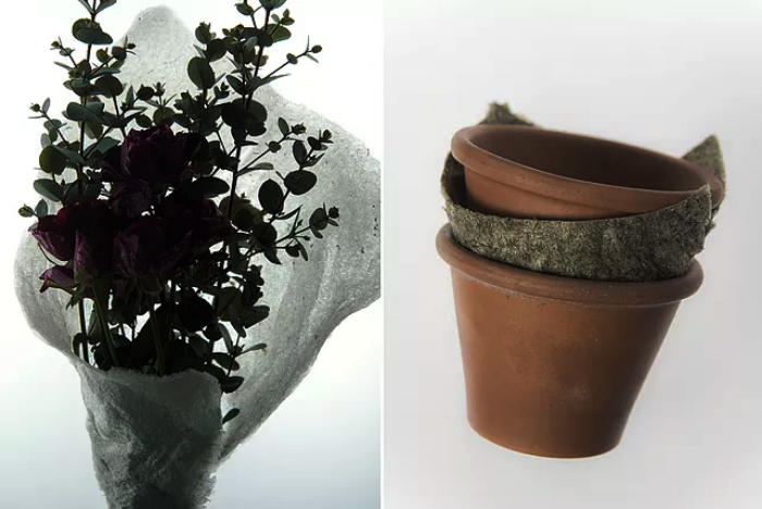 Wrapping for flowers / cushioned sheet for plant pots - Kosuke Araki