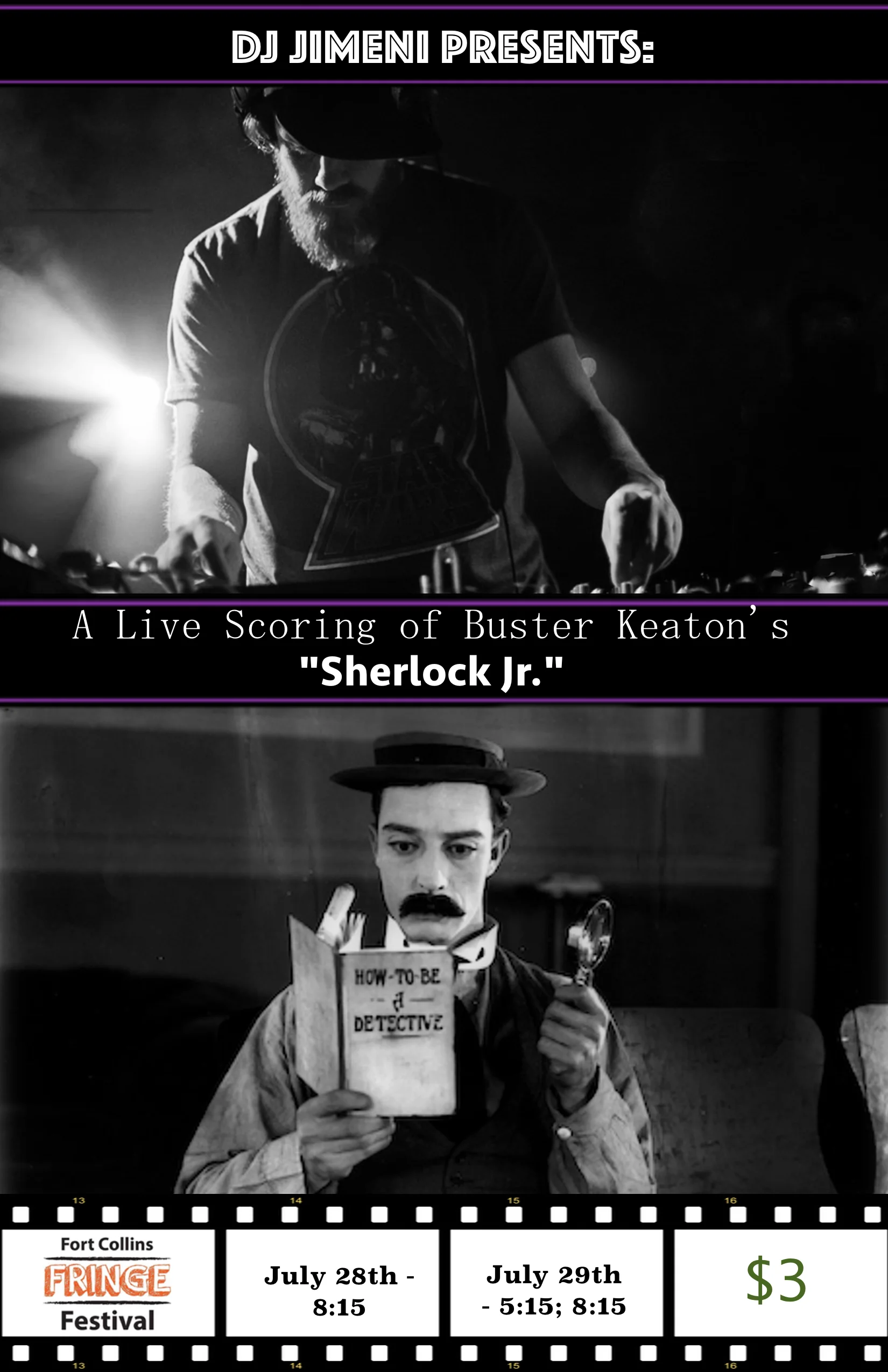 DJ Jimeni presents a Live scoring of Buster Keaton's, "Sherlock JR."