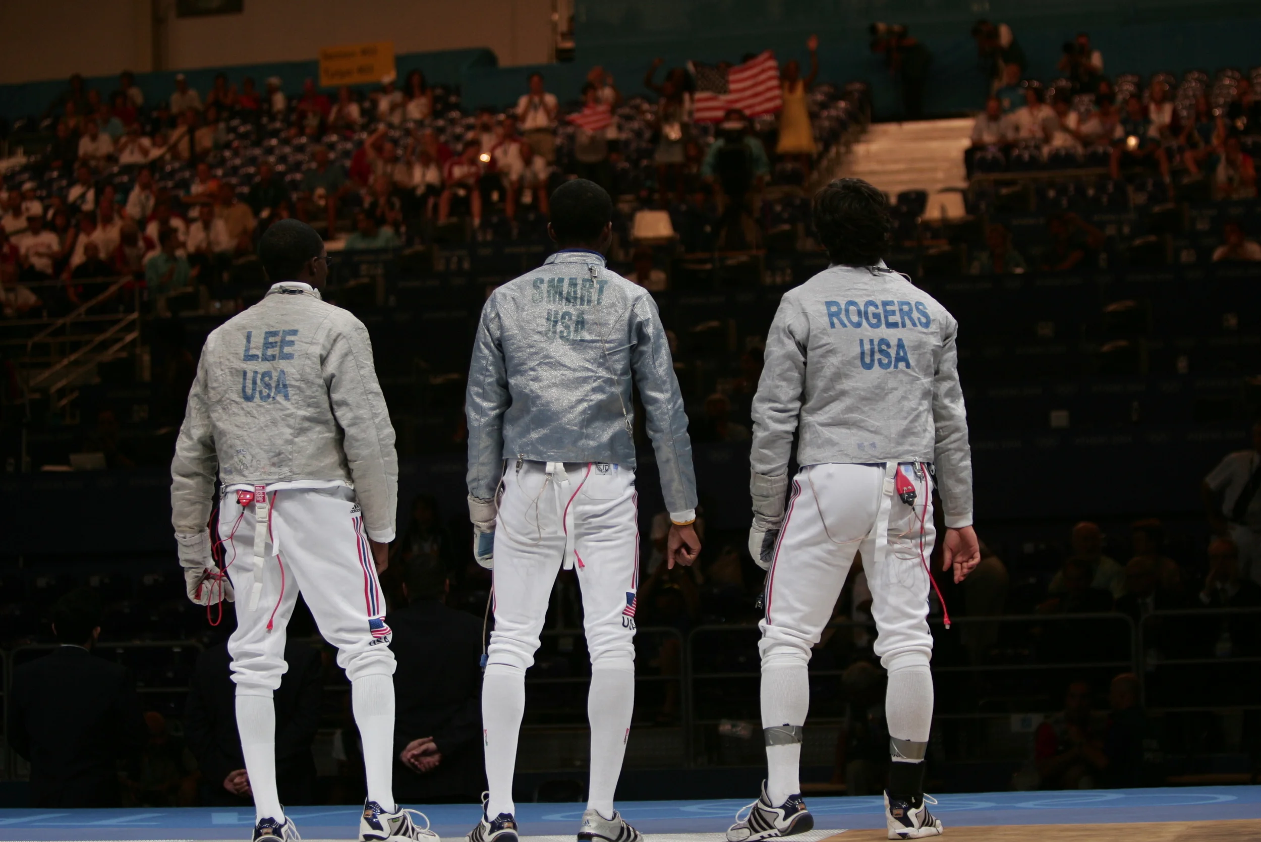 Team USA Men's Sabre Awaiting the bronze medal match against Russia
