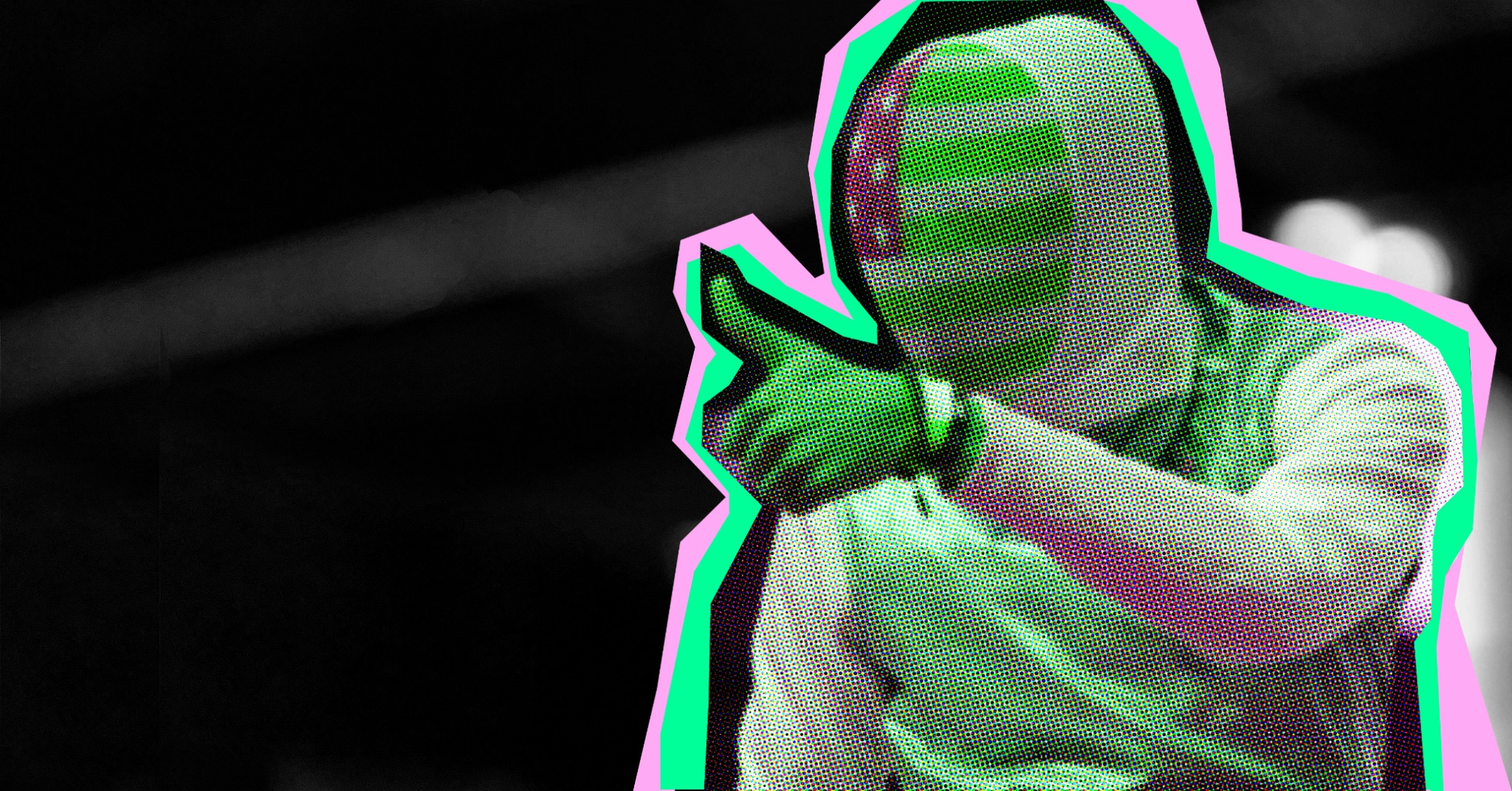 US Fencer gives "thumbs up" gesture