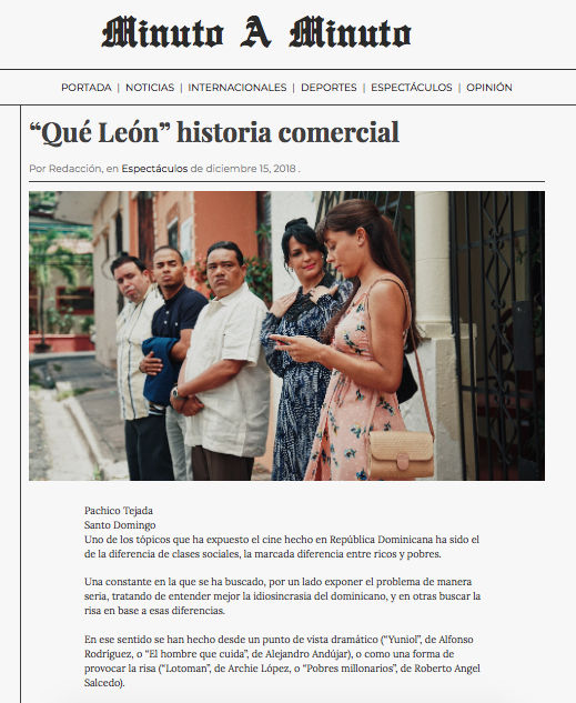 que leon ozuna stephany liriano secuela netflix cine latino latin actress clarissa molina caribbean cinemas dominican actress los leones raymond y miguel.png