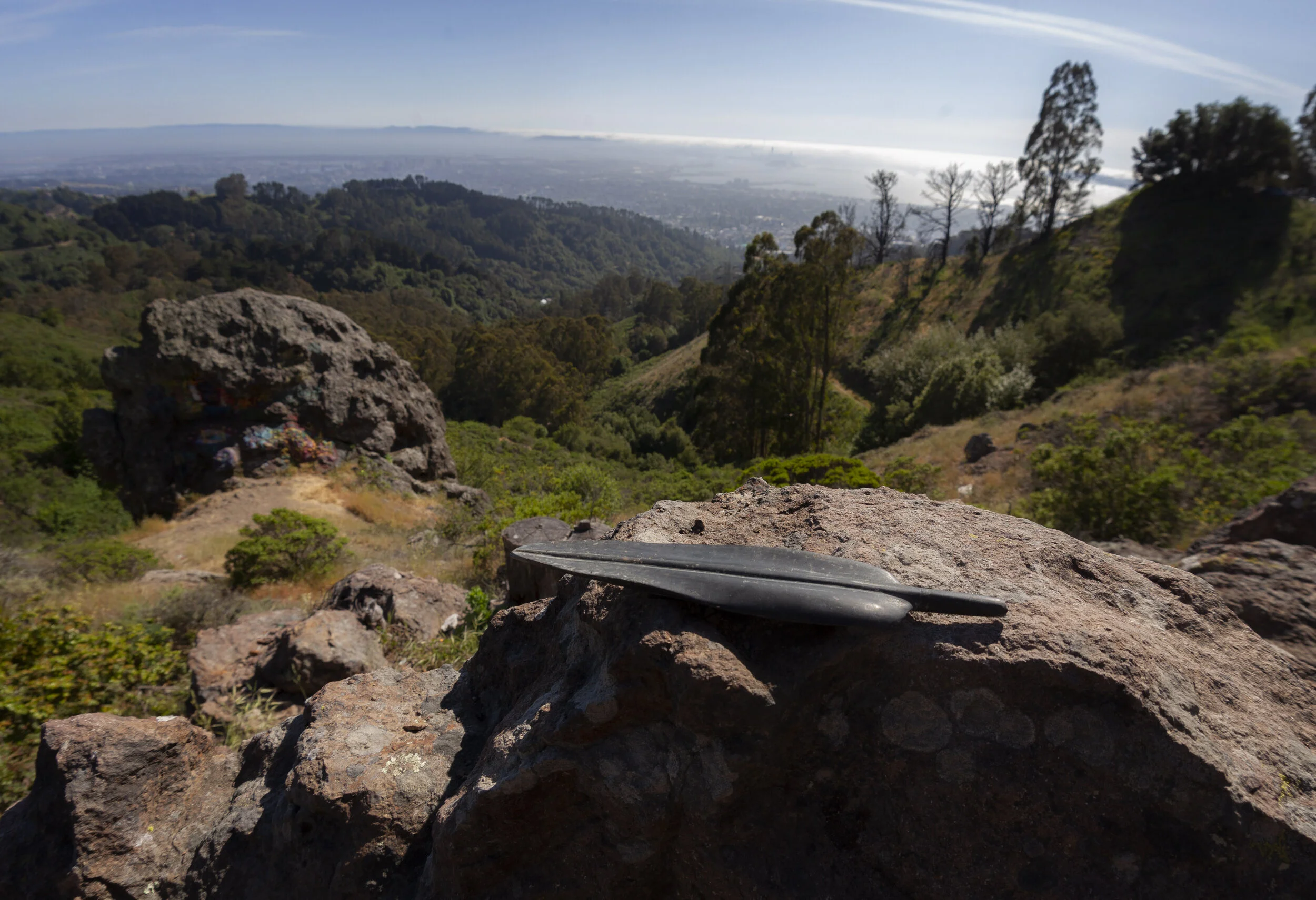 LIGHT OFFERING  - SITE-SPECIFIC SCULPTURE: CARVED BASALT - GRIZZLY PEAK, OAKLAND, CA - 2020