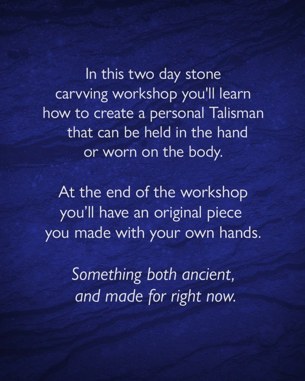 Workshop is this weekend, April 18-19th in Brooklyn. I have a spot open, if you are interested, link in bio to signup or for more info.