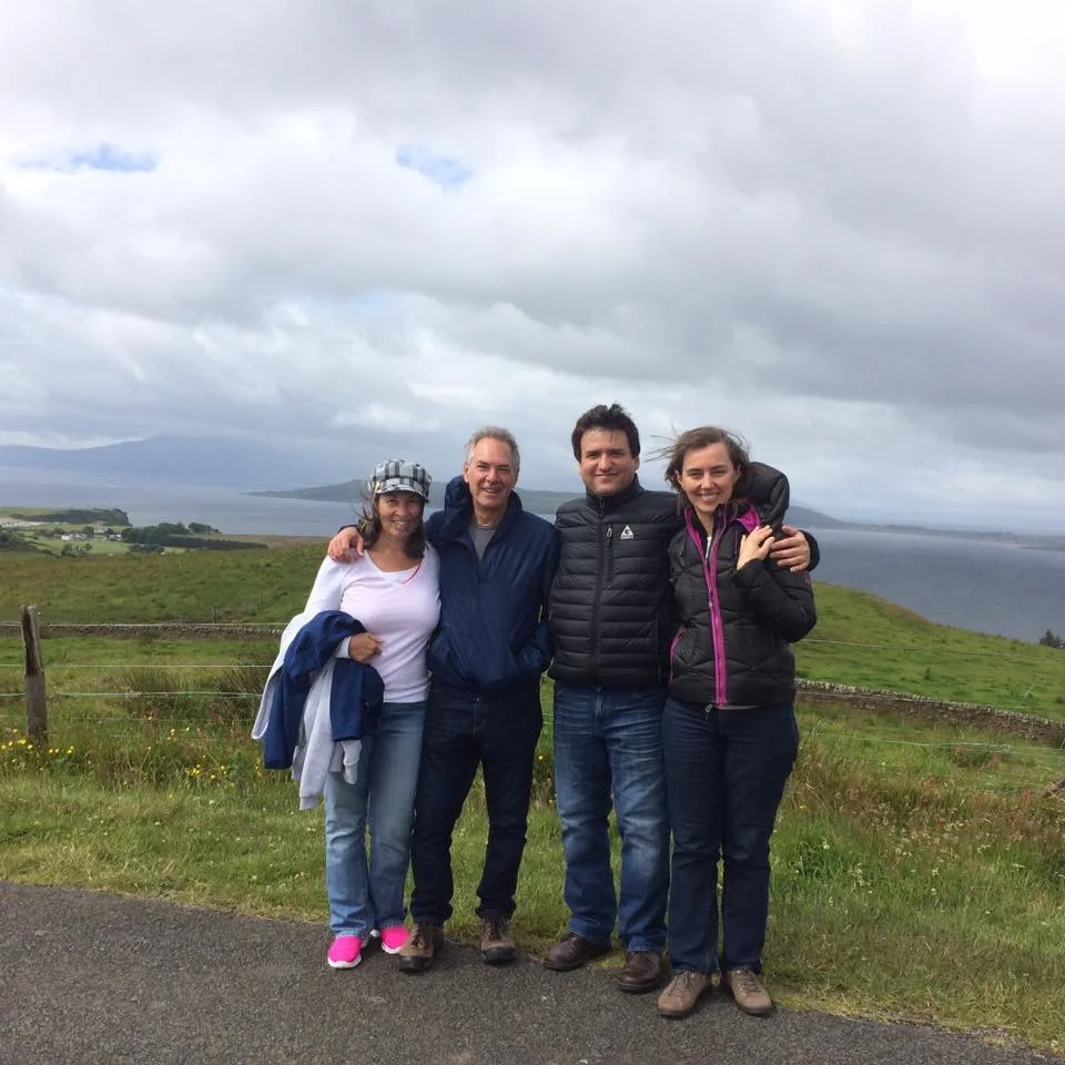 Walking to the top of the hill, with friends René Izquierdo and his wife Elina Chekan. The views were fabulous.