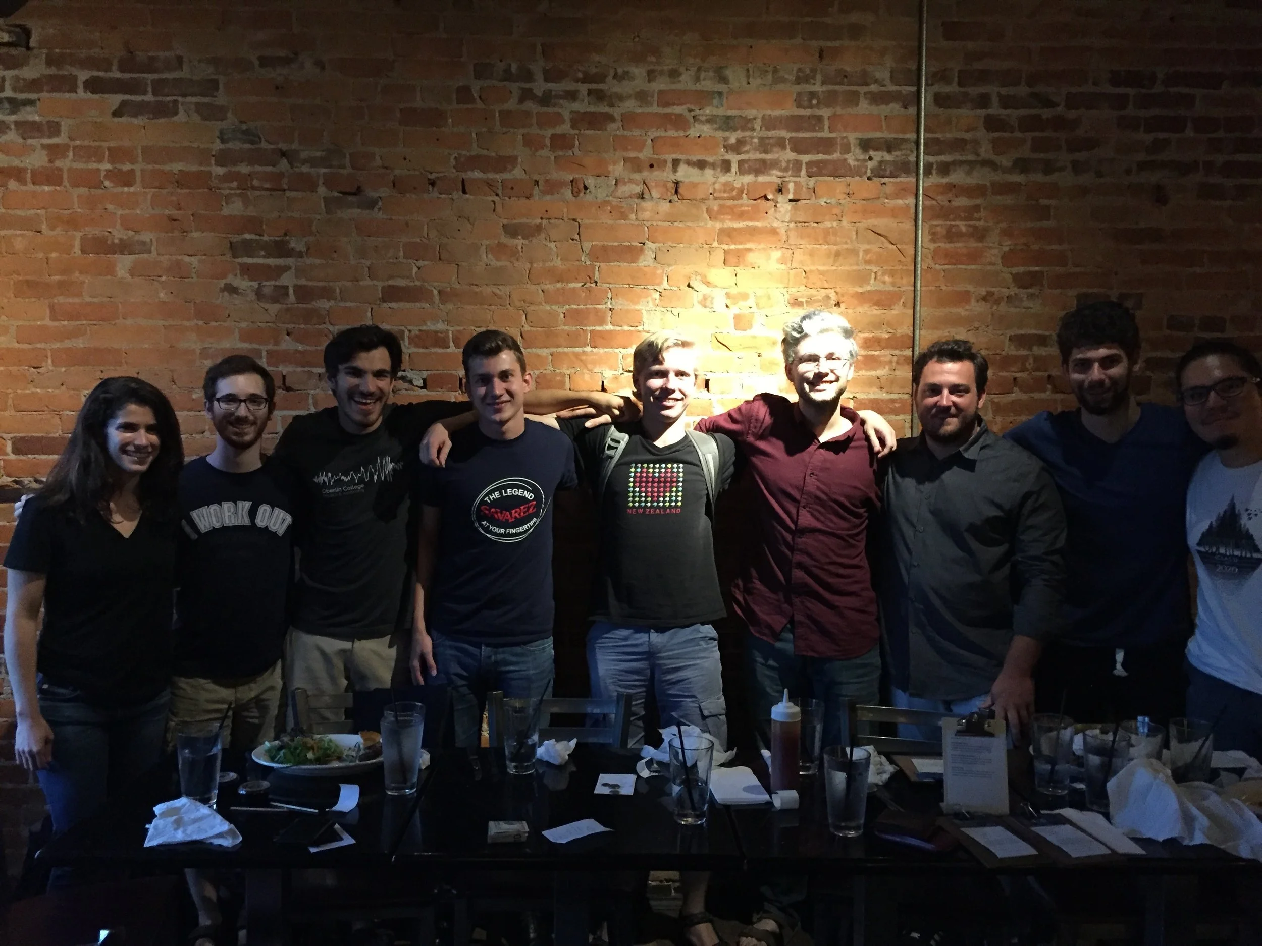 Rebecca Klein, Brian King, Mohit Dubey, Thibaut Garcia, Aidan Lippke, Jonathan Bodian, Ross Philips (visiting), Collin Sterne and Daniel Firebanks