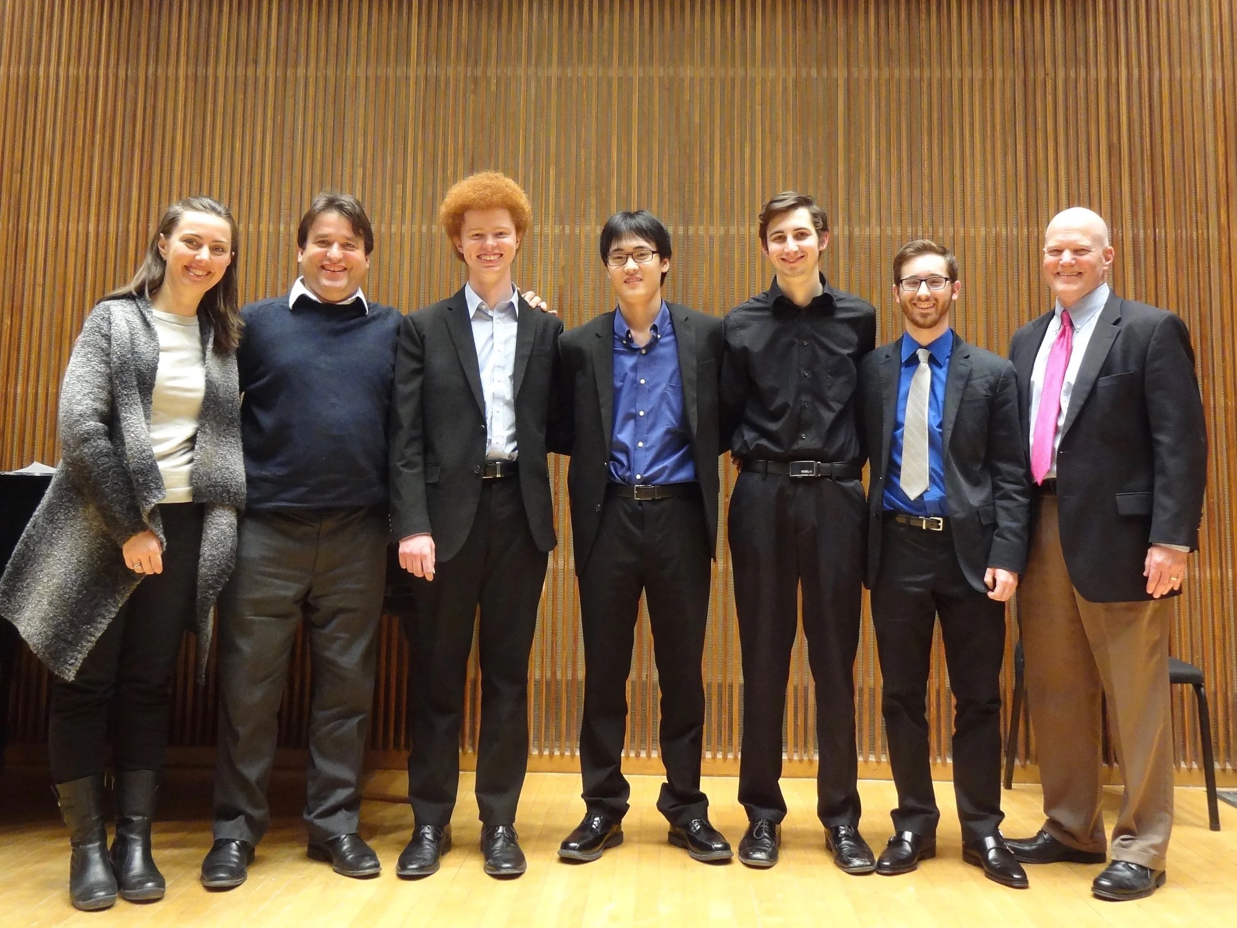 from left: Elina Chekan, Rene Izquierdo, Andrew Poxon (1st), Yeram Yoon (2nd), Adam Sutorius (4th) and Brian King (3rd), James Stroud