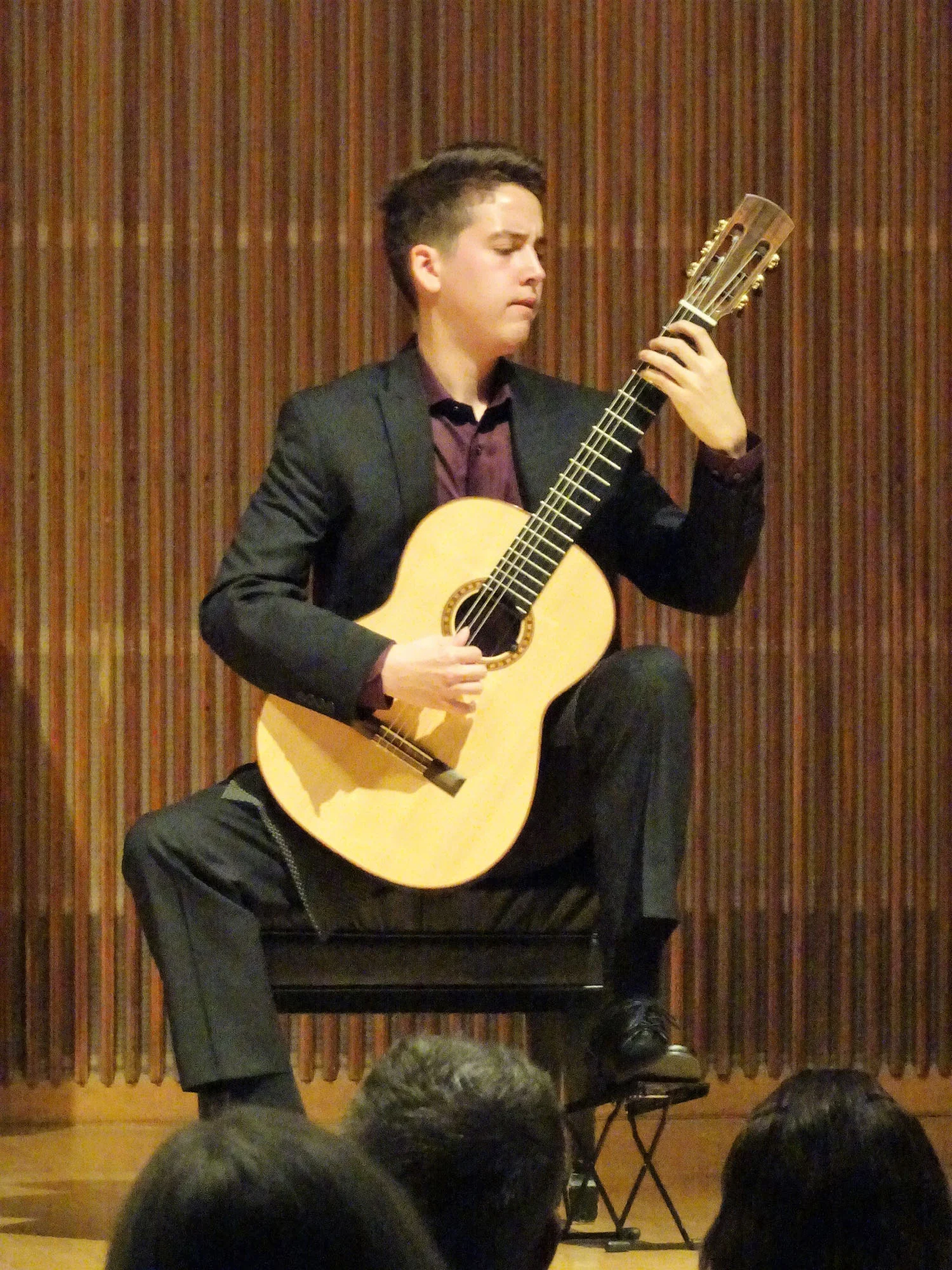 Xavier Jara on stage in Kulas Recital Hall