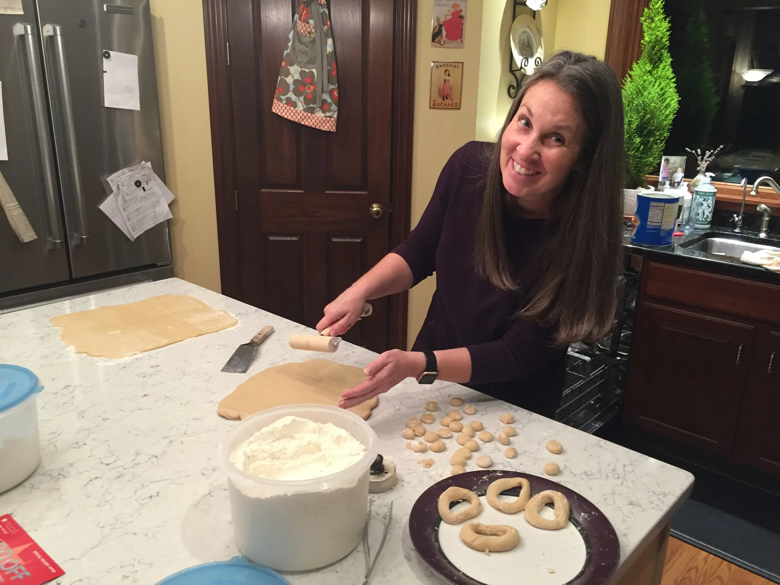 JoNell makes donuts