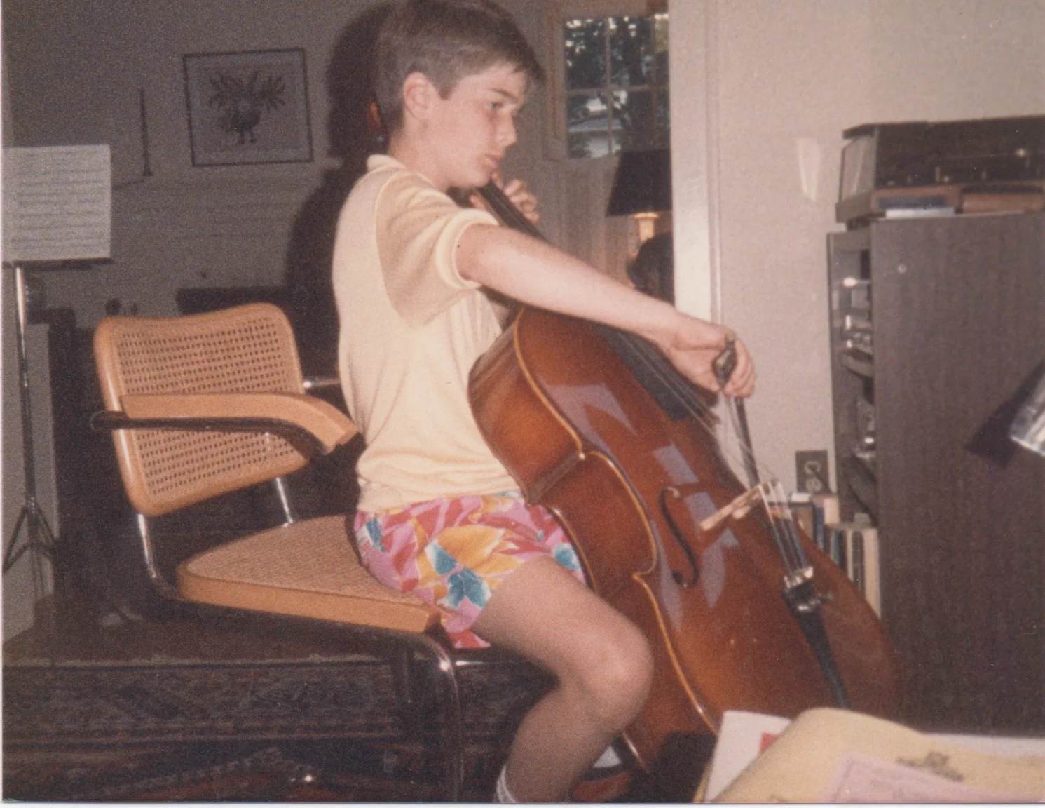 1987 - Washington D.C. I was studying cello and had composed a piece (duo with my brother on violin) for my Dad’s 40th birthday