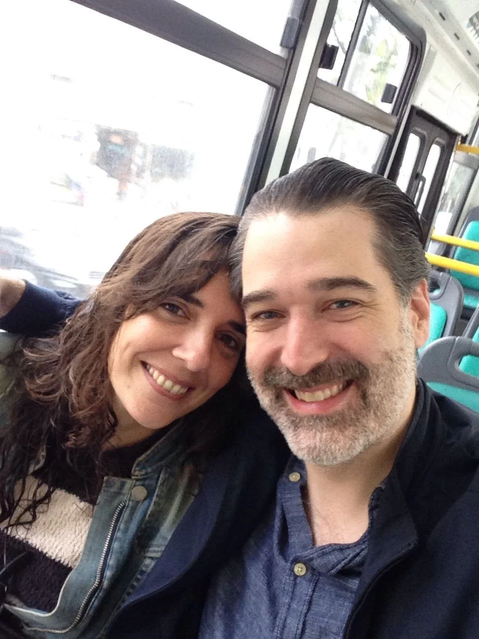 2018 - With Sol on my way to a recording session with the Trio at Estudio Urbano, a recording studio sponsored by the Ministry of Culture. We had won a contest for new artists and got to record two tracks.
