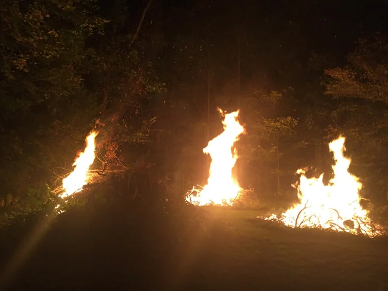 The third fire starts to catch…