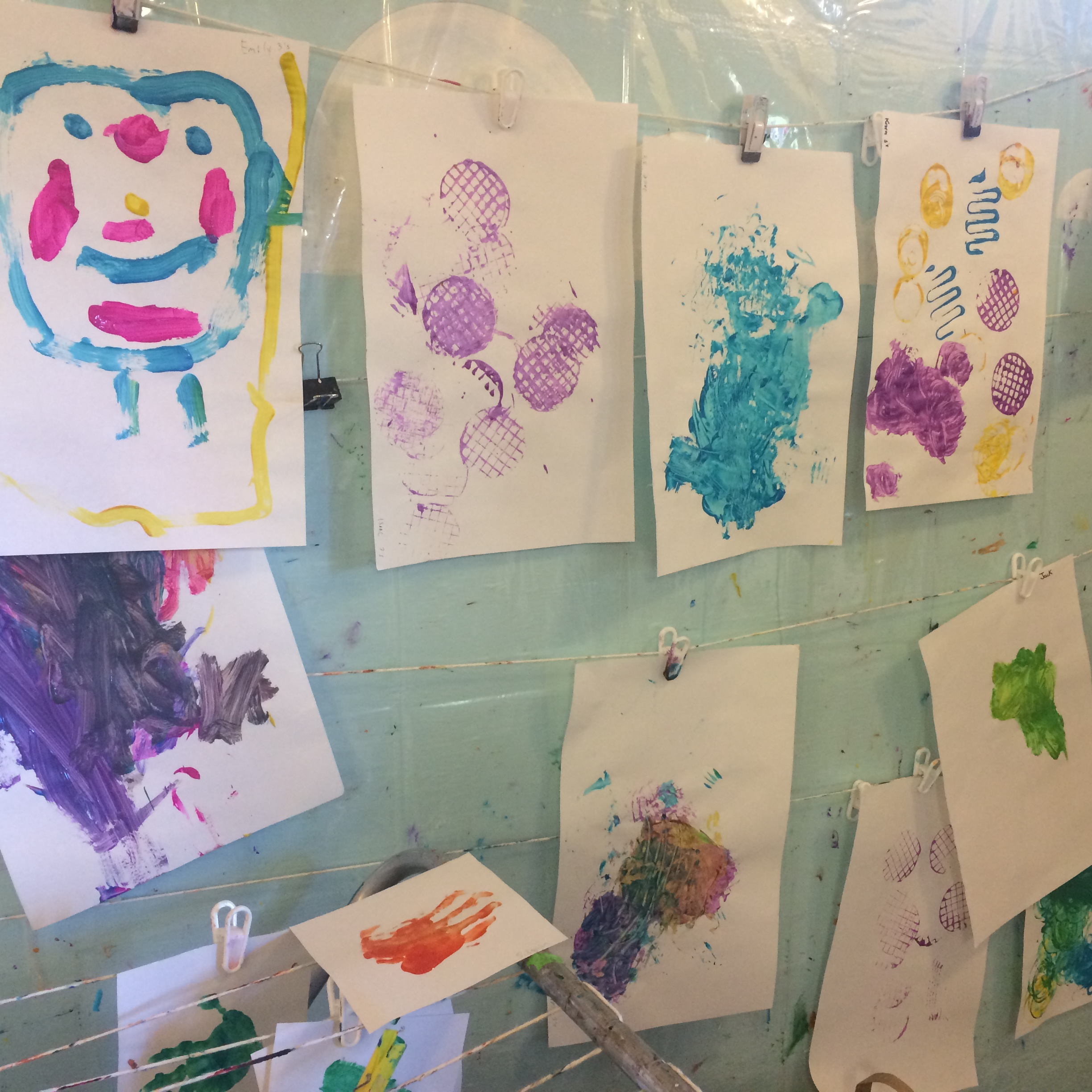 A variety of painting and art activities are available every day.