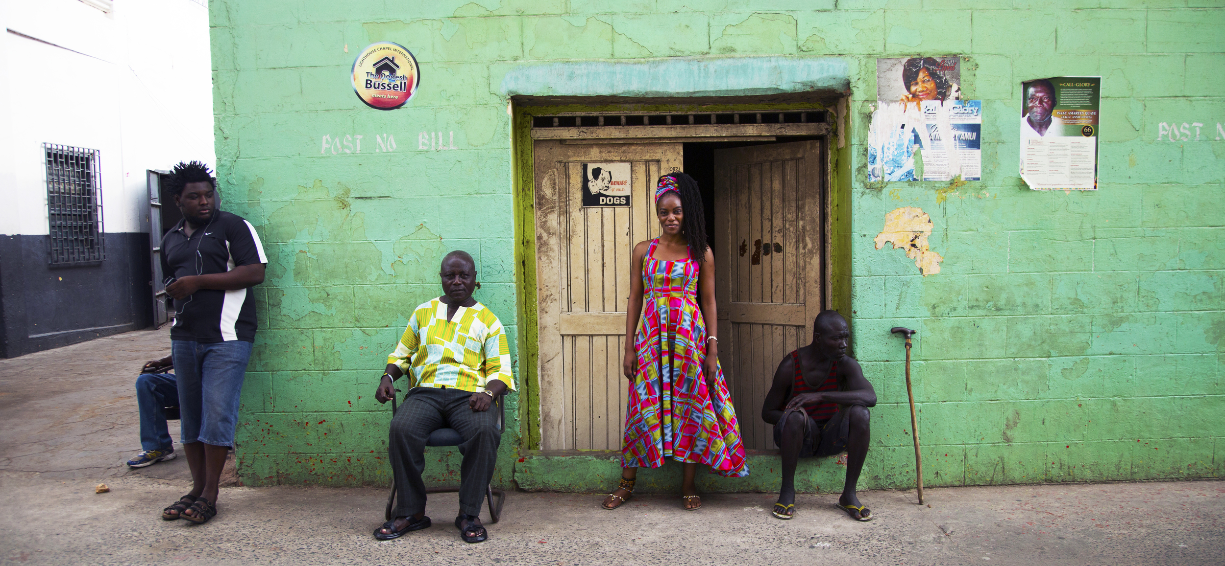 Hanging out with some guys in Jamestown, Accra, Ghana