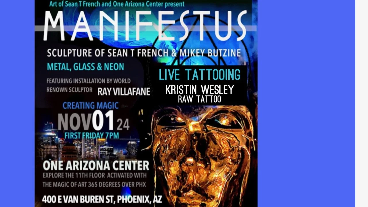 LIVE TATTOOING! At MANIFESTUS- Art is Magic