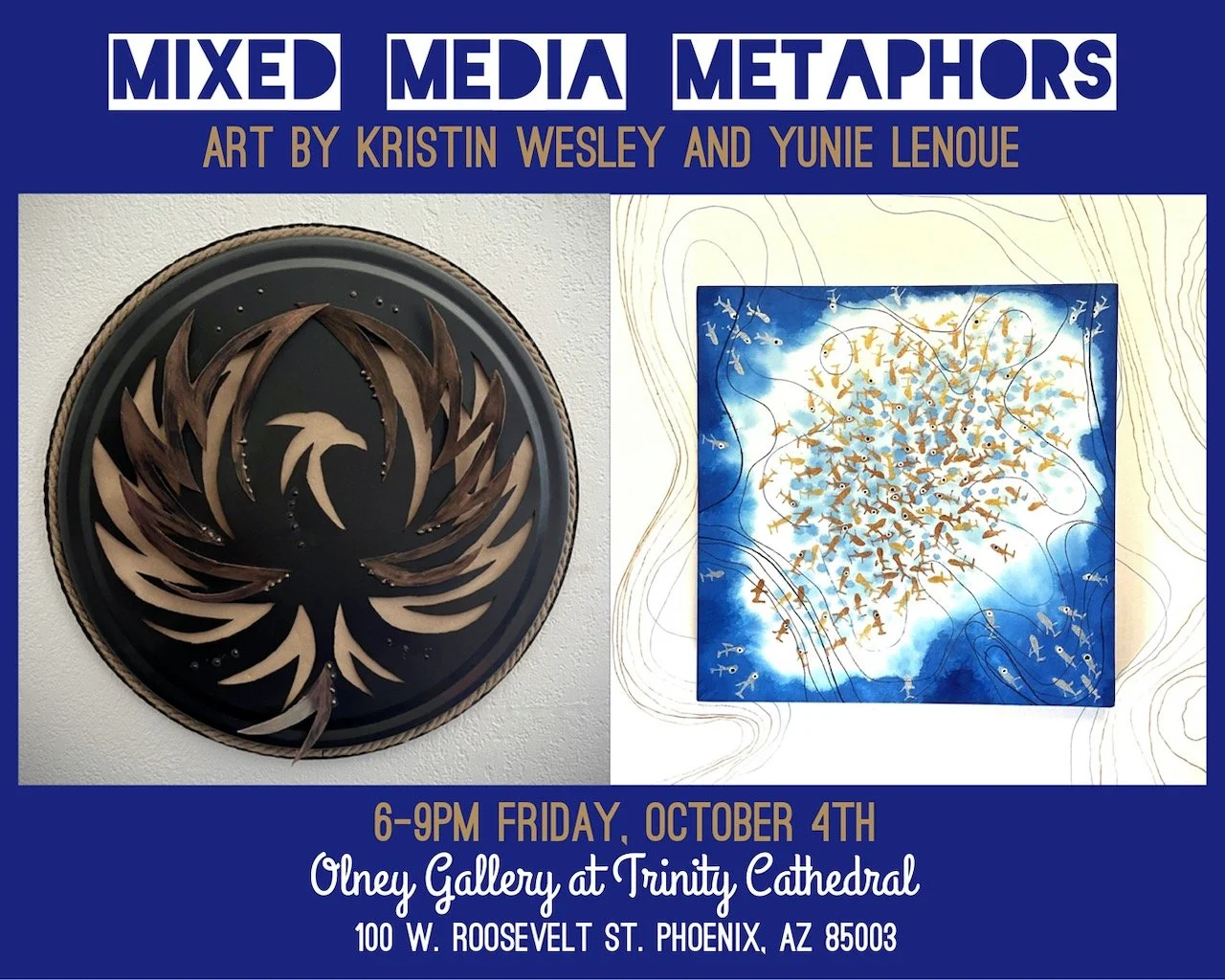 Mixed Media Metaphors- Art by Kristin Wesley and Yunie Lenou3