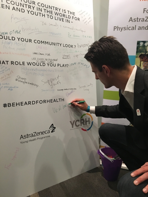  Canadian Olympian Martin Reader adds to the #BeHeardForHealth ideation board 