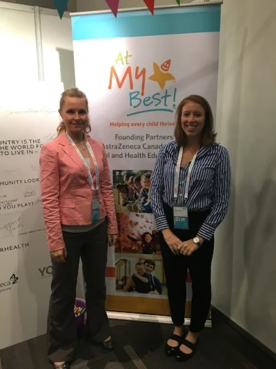  PHE Canada's Brandy Dewar and Kendra MacFarlane at the YHP booth 