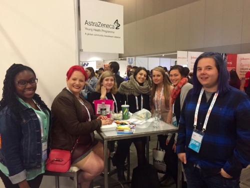  L-R: Akosua Bonsu, Alicia Raimundo and Alyssa Frampton (YCRH); Jessica Stepic (Santis Health); Brandy Dewar (PHE Canada); Danielle McVicar (Canadian Diabetes Association); Will White (YCRH) 