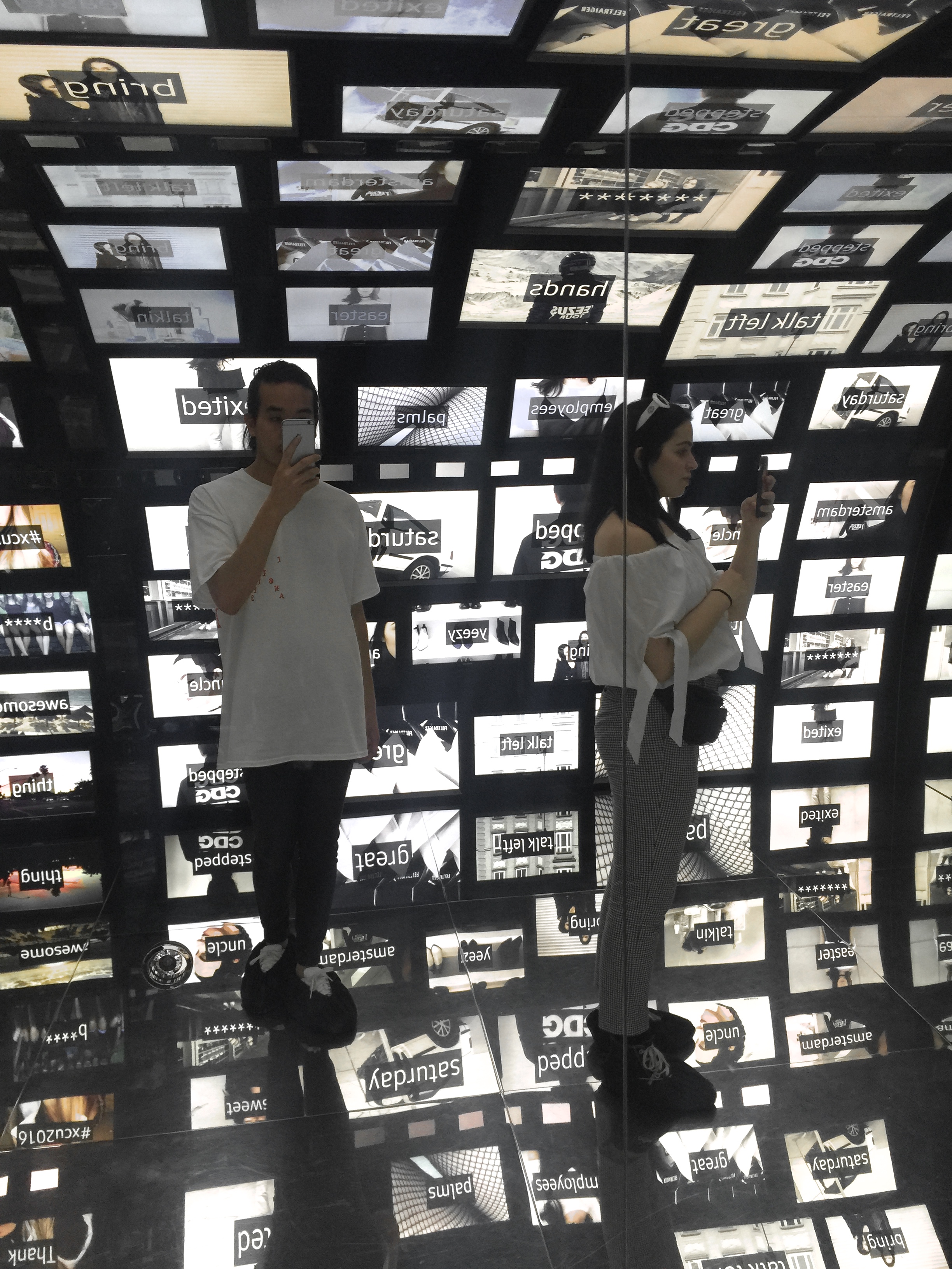 then me and my friend alex had a very important meeting at samsung and wore very important shoe covers. 