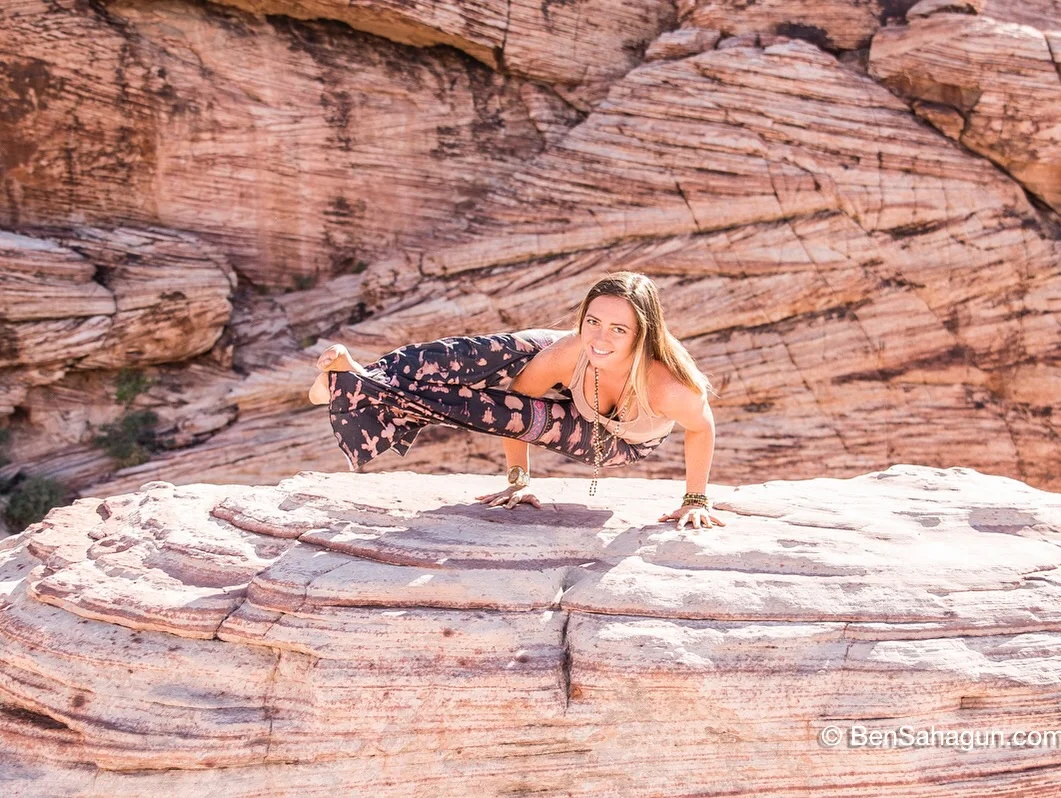 Astavakrasana at Red Rock Canyon