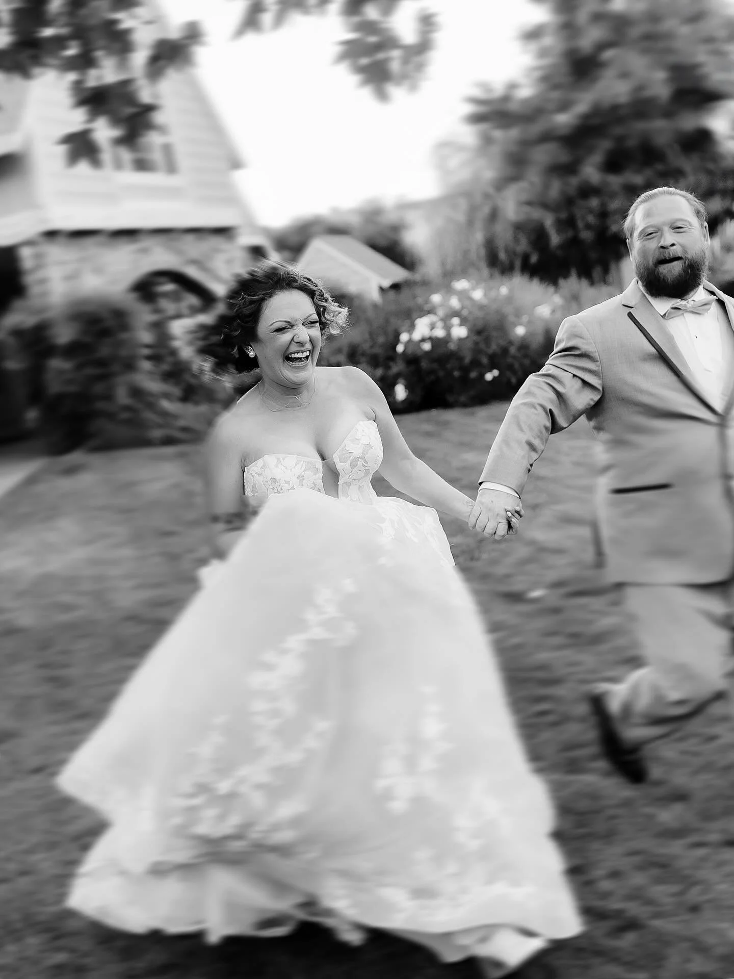 Grand entrance advice: don&rsquo;t walk, run (or skip lol)! One of my favorite moments that I was able to capture from A&amp;J&rsquo;s day 😍
..
&hellip;
Venue: @mountainhouseestate 
Photography: @haileyhopkinsphotography 
DJ: @runaway_dj 
Catering: 