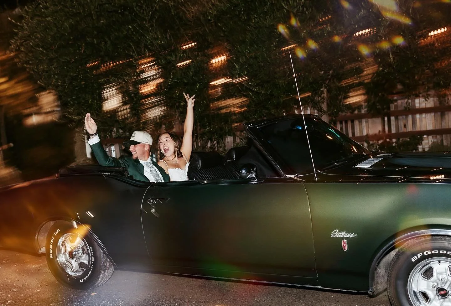 The most amazing send off! Had to post this one first, more to come👏🏼🤩. Vroom vroom! 
..
&hellip;
Venue: @mountainhouseestate 
Photography: @haileyhopkinsphotography 
DJ: @thatsthedj @djluisalvarez_ 
Catering: @sweettssouthern 
Hair : @kayy.hairst