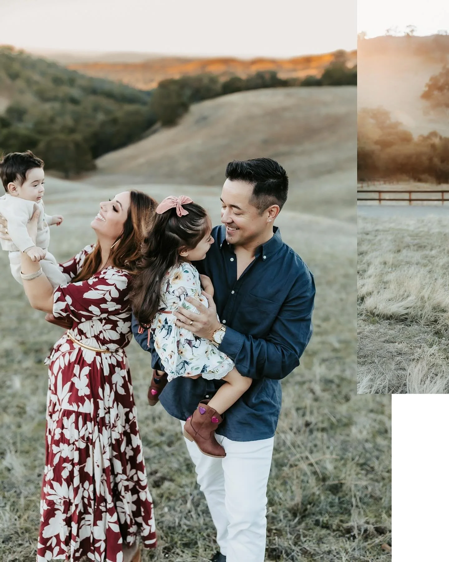 Loved this family session so much! Sweetest kiddos and fun parents! I was unfamiliar with this location but these photos scream &ldquo;fall&rdquo; to me. The sun had just gone down behind the hills and it gave these images that cool, even light that 