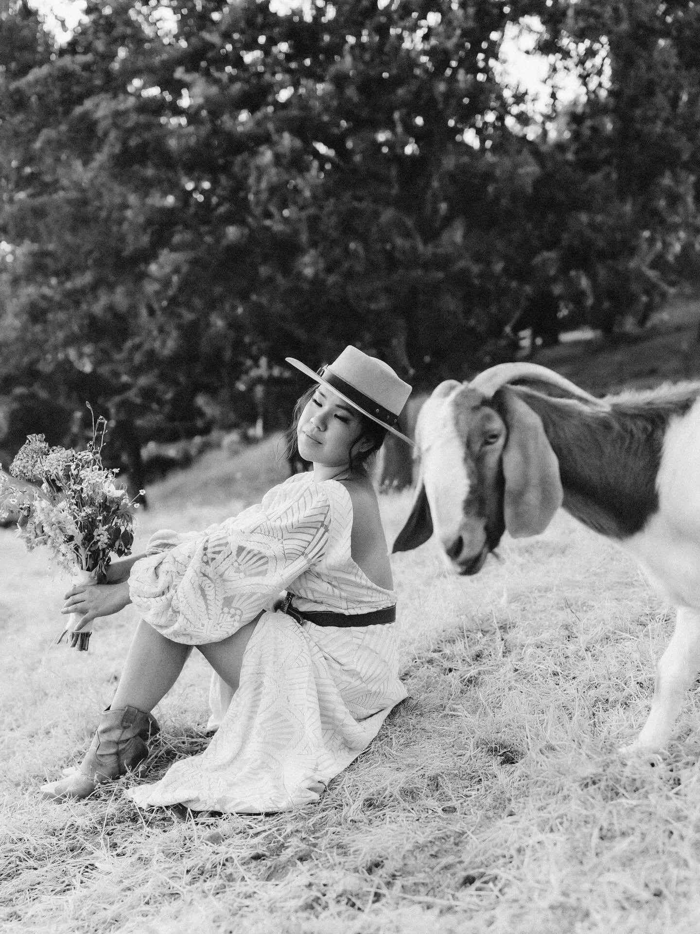 👰&zwj;♀️ + 🐐 = ❤️ 
..
&hellip;
.
&hellip;
..
.
#santarosaphotographer #sonomacountyweddingphotographer #bayareaweddingphotographer #bridalportraits #bridesandgoats