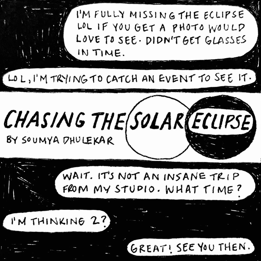 Chasing The Solar Eclipse, Webcomic, 2024.