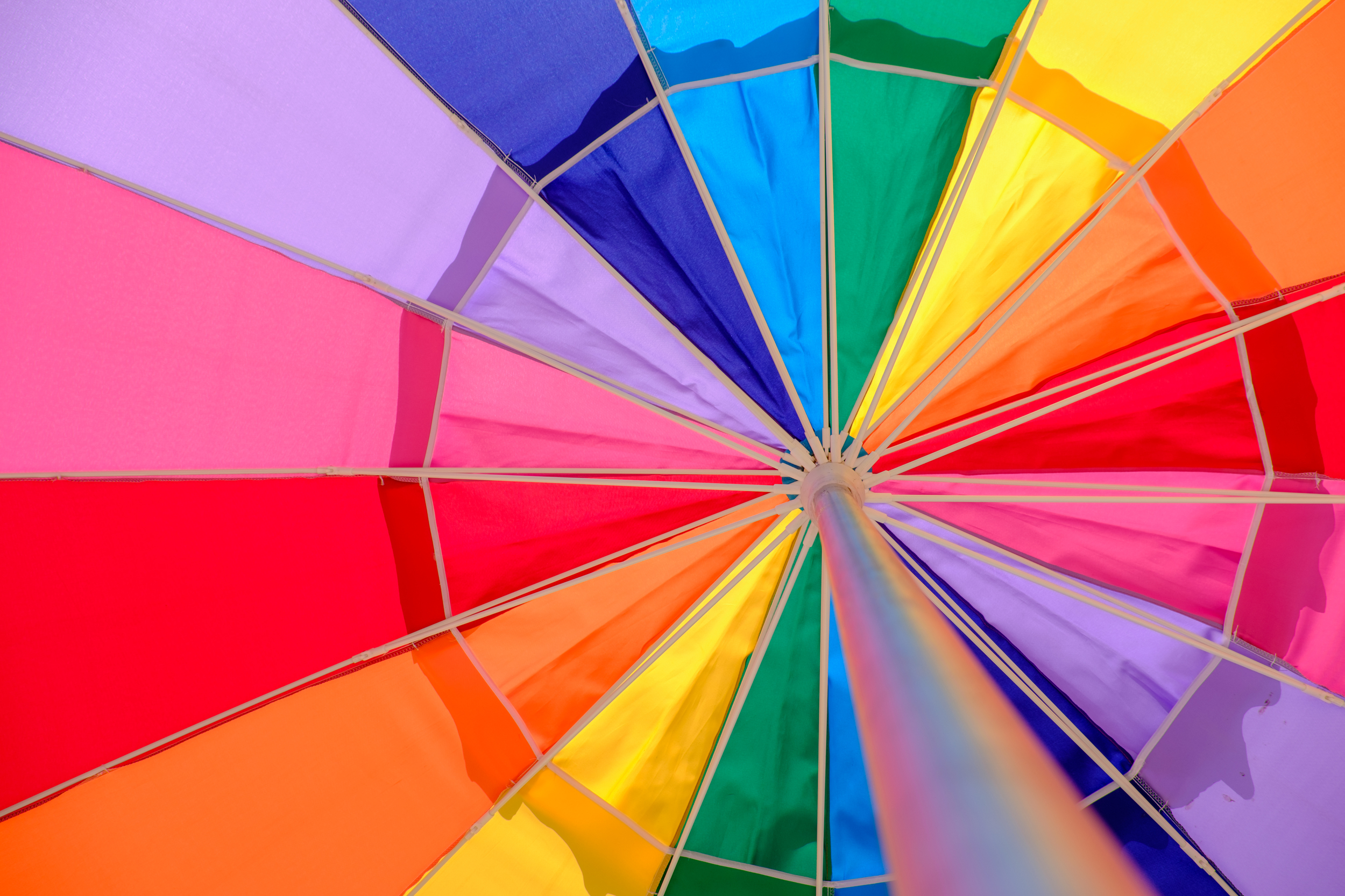 Colourful beach umbrellas 